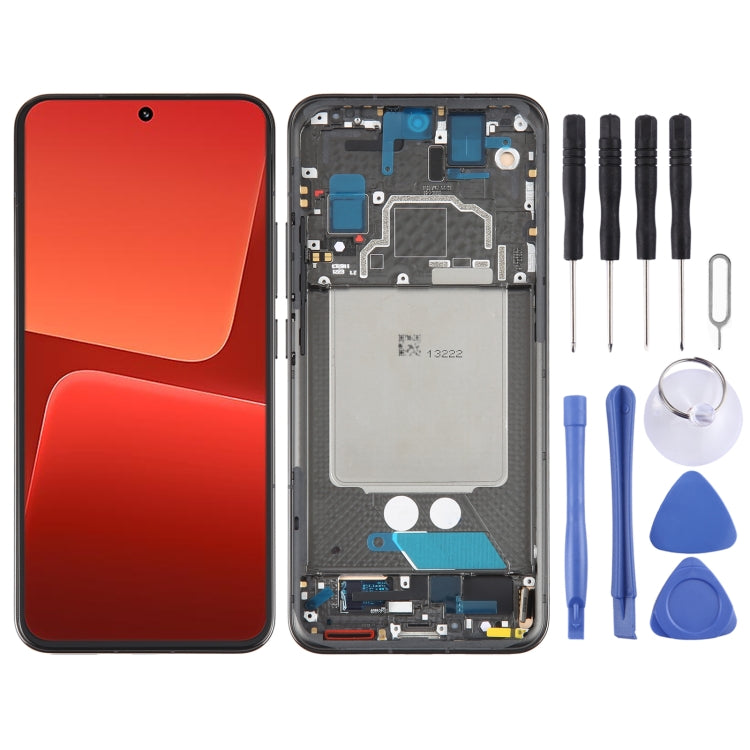 Replacement AMOLED LCD Screen Assembly for Xiaomi 13 with Frame (Black)