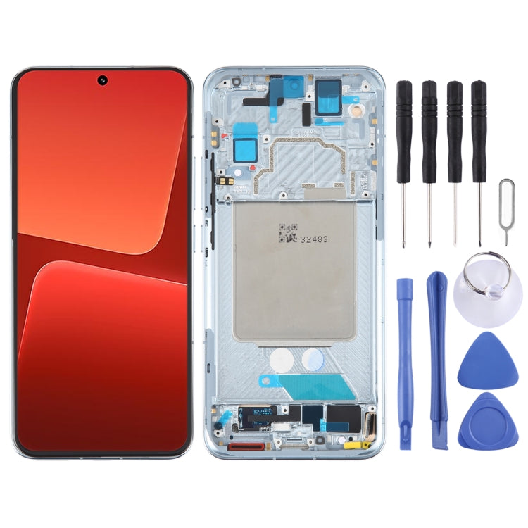 Xiaomi 13 AMOLED Original LCD Screen Full Assembly with Frame (Blue)