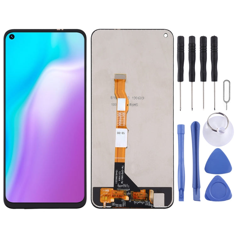 LCD Screen and Digitizer Full Assembly for Vivo Y70s V2002A (Black) - Replacement Display and Touch Screen for Vivo Y70s V2002A