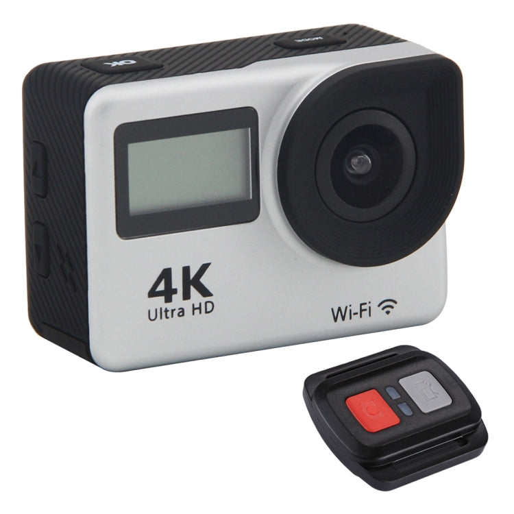 S300 HD 4K WiFi 12.0MP Sport Camera with Remote Control & 30m Waterproof Case,  2.0 inch LTPS Touch Screen + 0.66 inch Front Display,  Generalplus 4248, 170 Degree A Wide Angle Lens(Silver)