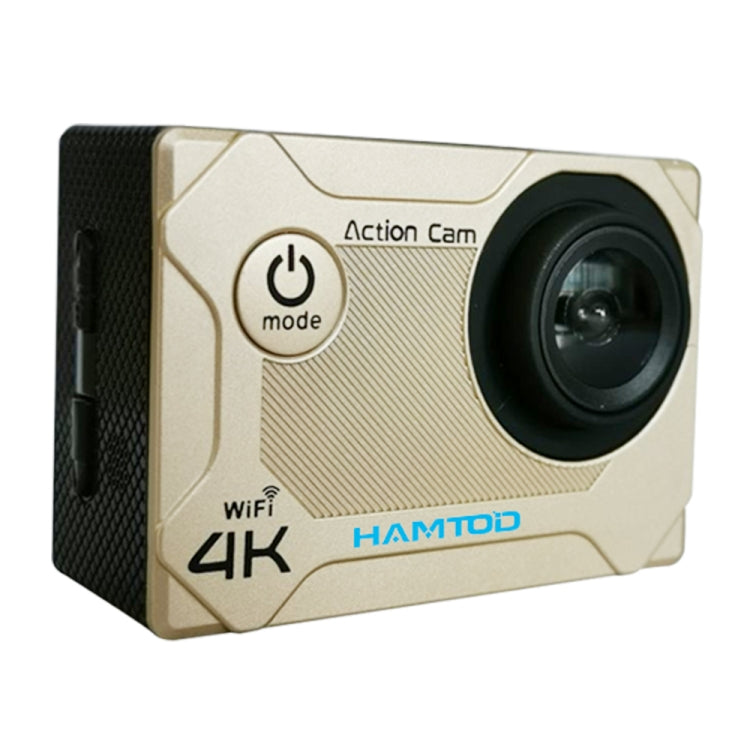 HAMTOD S9 UHD 4K WiFi Sport Camera with Waterproof Case and 170 Degree Wide Angle Lens (Gold)