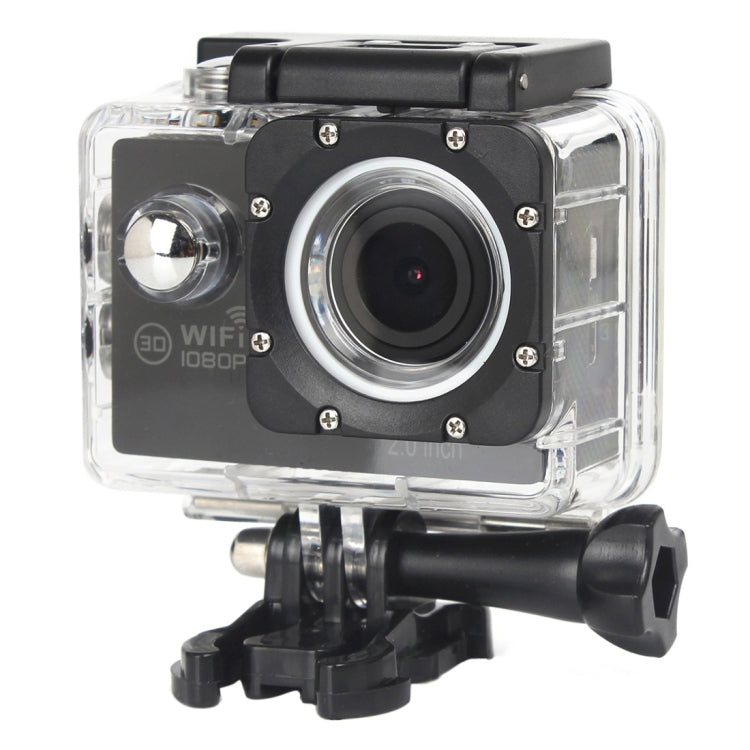 H16 1080P Portable WiFi Waterproof Sports Camera with Wide Angle Lens and Long-Lasting Battery (Black)