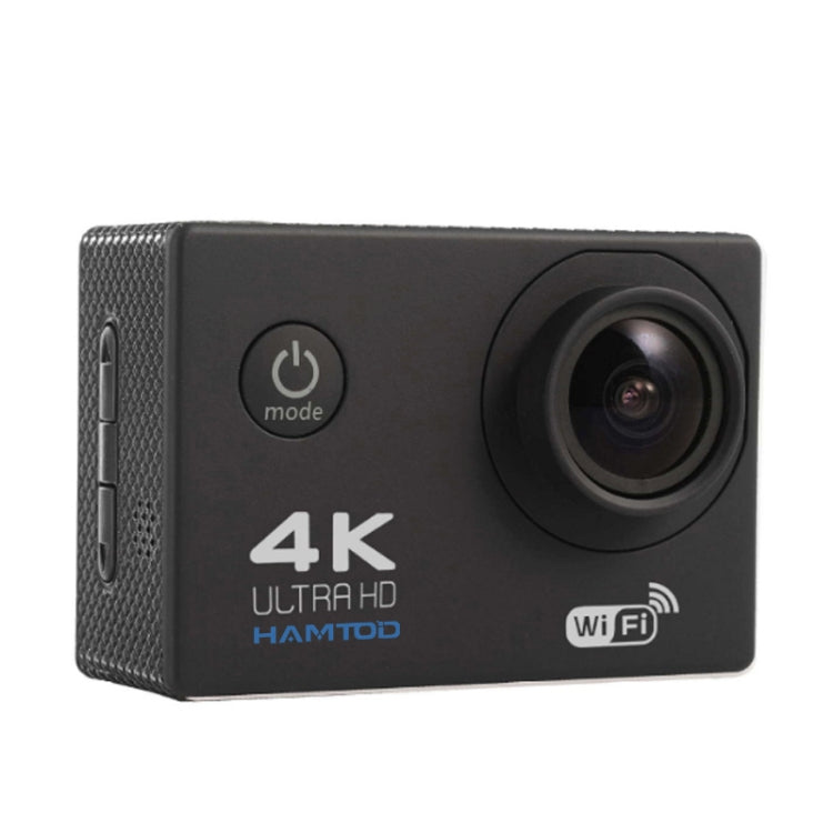 HAMTOD H9A HD 4K WiFi Action Camera with Waterproof Case and Wide-Angle Lens (Black)
