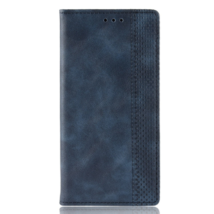 Retro Blue Leather Case with Holder & Card Slots for Galaxy A80 / A90