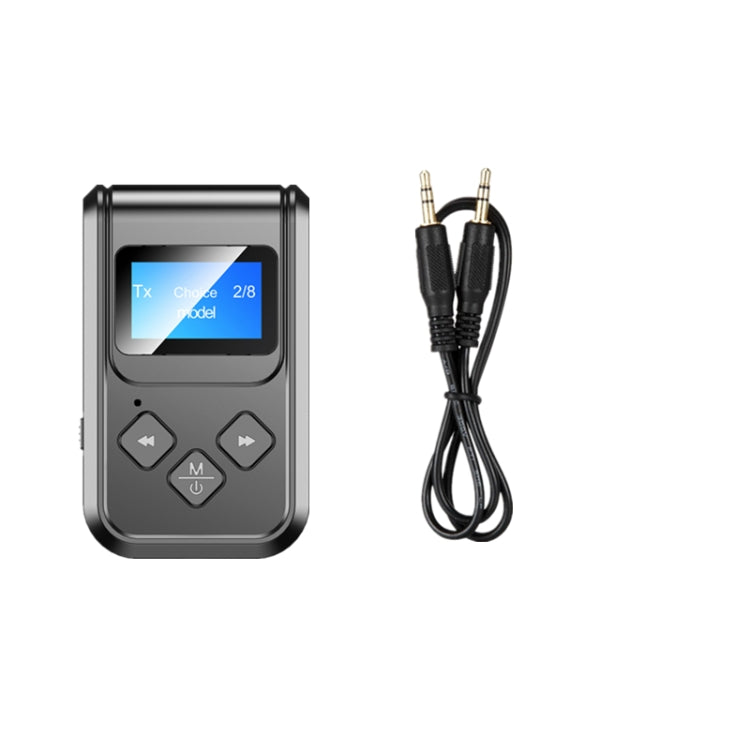 T15 2 in 1 Bluetooth 5.0 Music Receiver Transmitter with Screen for Enhanced Audio Experience