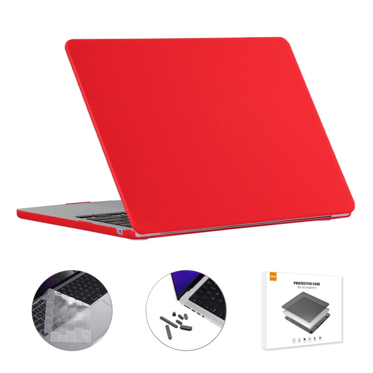 3 in 1 Matte Laptop Case for MacBook Air 13.6 2022 A2681 EU Version Red