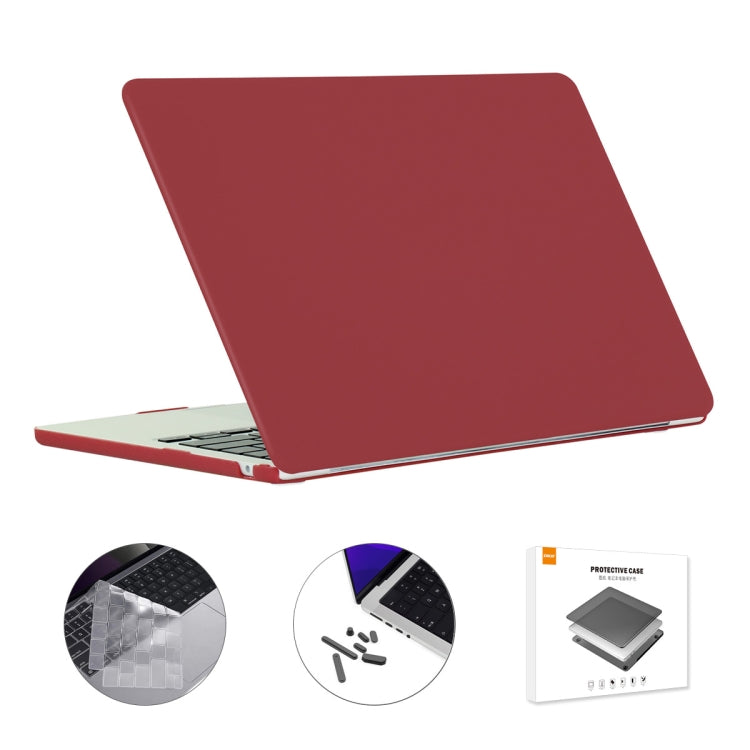 Matte Wine Red Laptop Case for MacBook Air 13.6 2022 A2681 EU Version by ENKAY