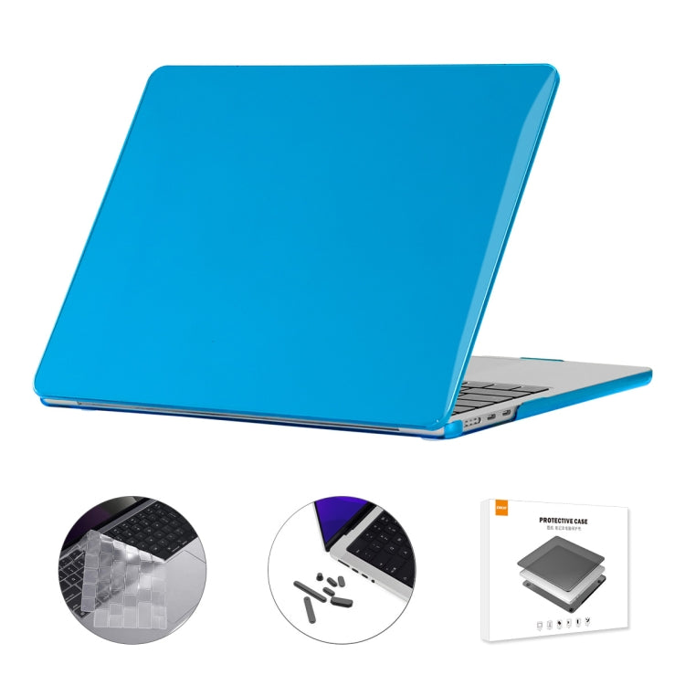 ENKAY 3 in 1 Crystal Laptop Case for MacBook Air 13.6 2022 A2681 EU Version - Baby Blue