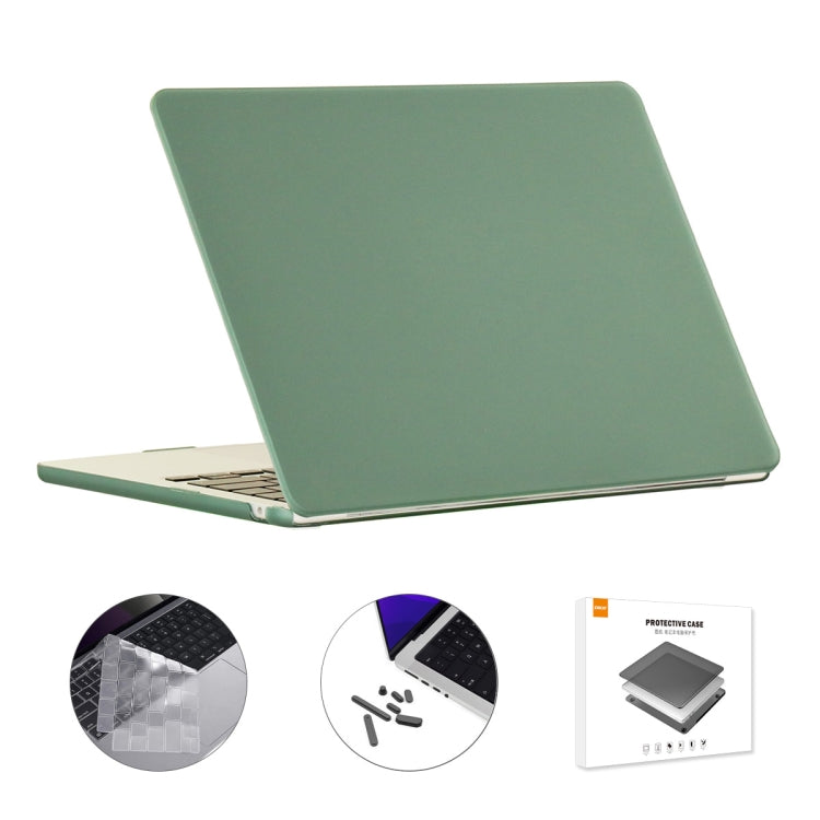 Matte Dark Green Laptop Case with TPU Keyboard Film for 2022 MacBook Air 13.6 A2681 US-Version