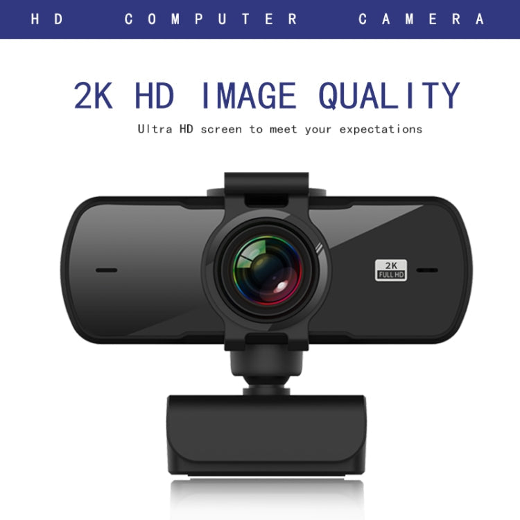 4K Auto Focus Webcam with 360-Degree Rotation and Mic