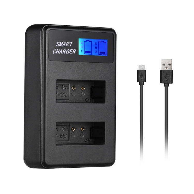 Canon LP-E12 Dual-Channel Charger with Smart LCD Display