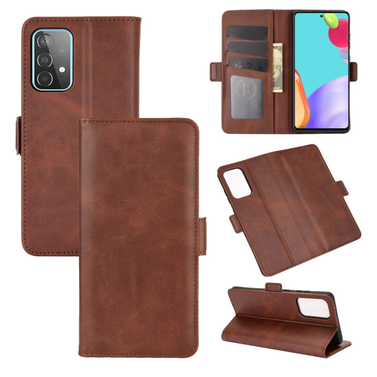 Brown Horizontal Flip Leather Case for Samsung Galaxy A52 5G/4G
