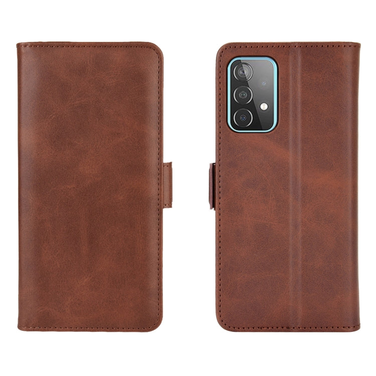 Brown Horizontal Flip Leather Case for Samsung Galaxy A52 5G/4G