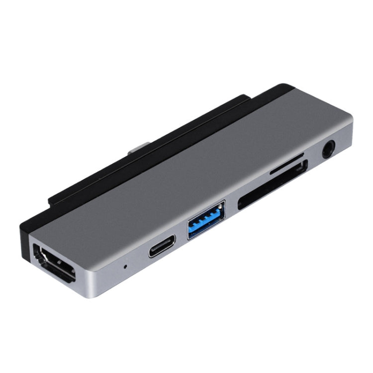 6-in-1 Type-C Hub Converter with HDMI, PD, USB3.0, Audio, SD & TF Card Reader for iPad Pro