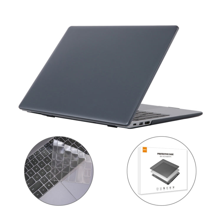 Crystal Protective Case with TPU Keyboard Film for Huawei MateBook D 15 / Honor MagicBook 15 US Version (Black)