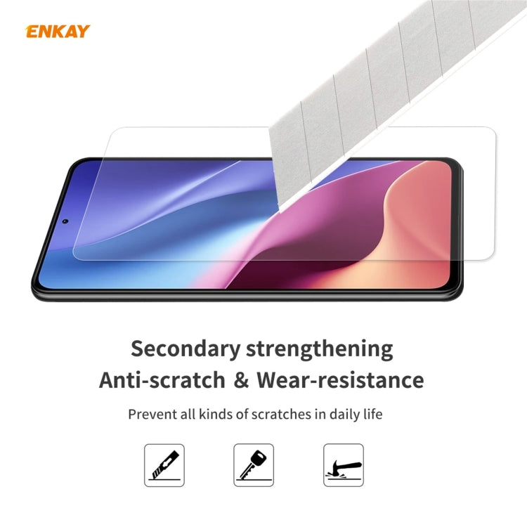 2-Pack ENKAY Hat-Prince Tempered Glass Screen Protector for Xiaomi Poco F3