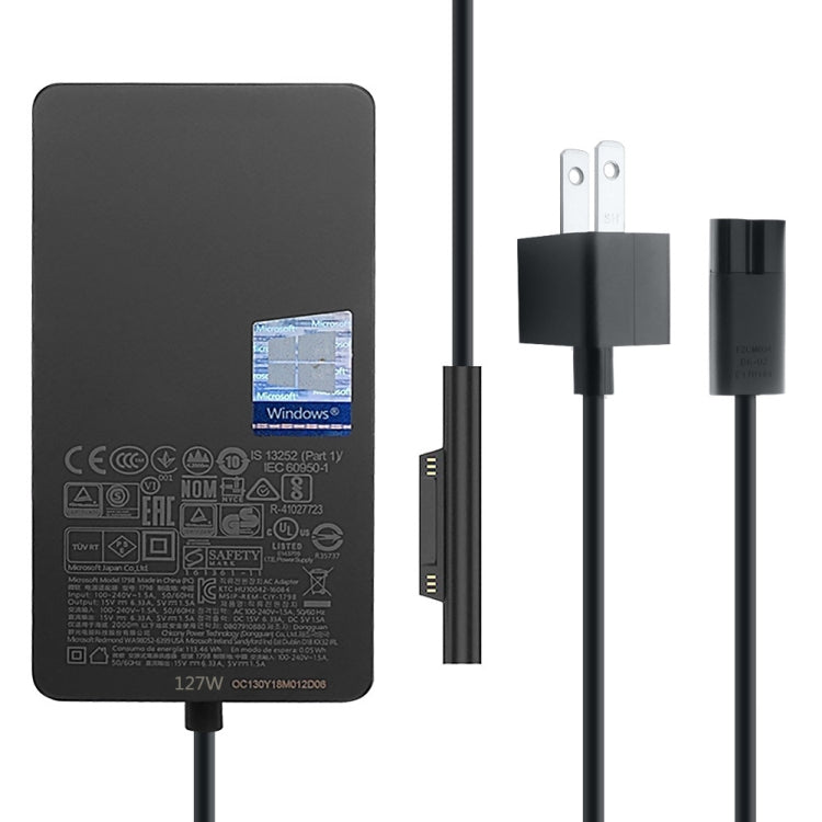Charger for Microsoft Surface Book 3 1932 - 127W AC Adapter with UK Plug