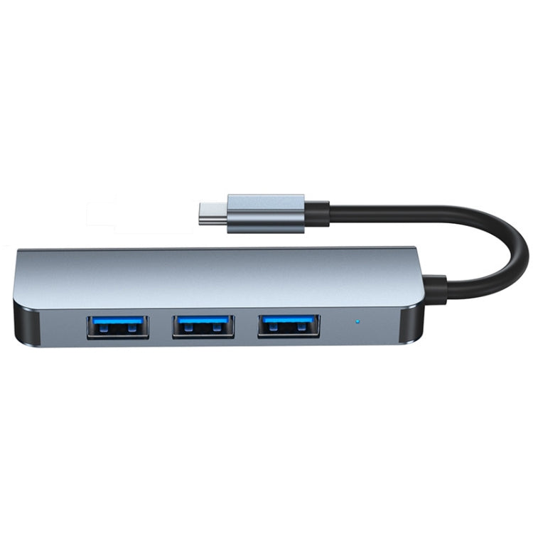 4 in 1 Type-C to USB Hub with 3 x USB 2.0 Ports + 1 x USB 3.0 Port