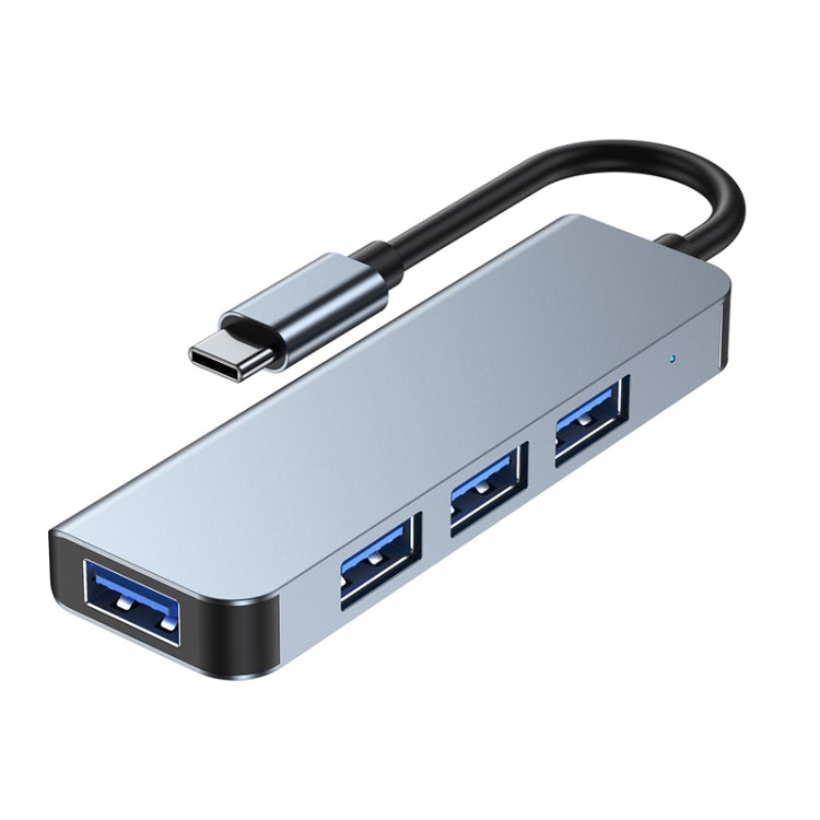 4 in 1 Type-C to USB Hub with 3 x USB 2.0 Ports + 1 x USB 3.0 Port