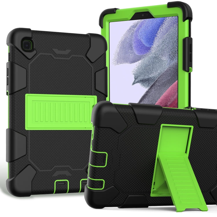 Black and Green Robot Shockproof Silicone + PC Protective Case for Samsung Galaxy Tab A7 Lite with Holder