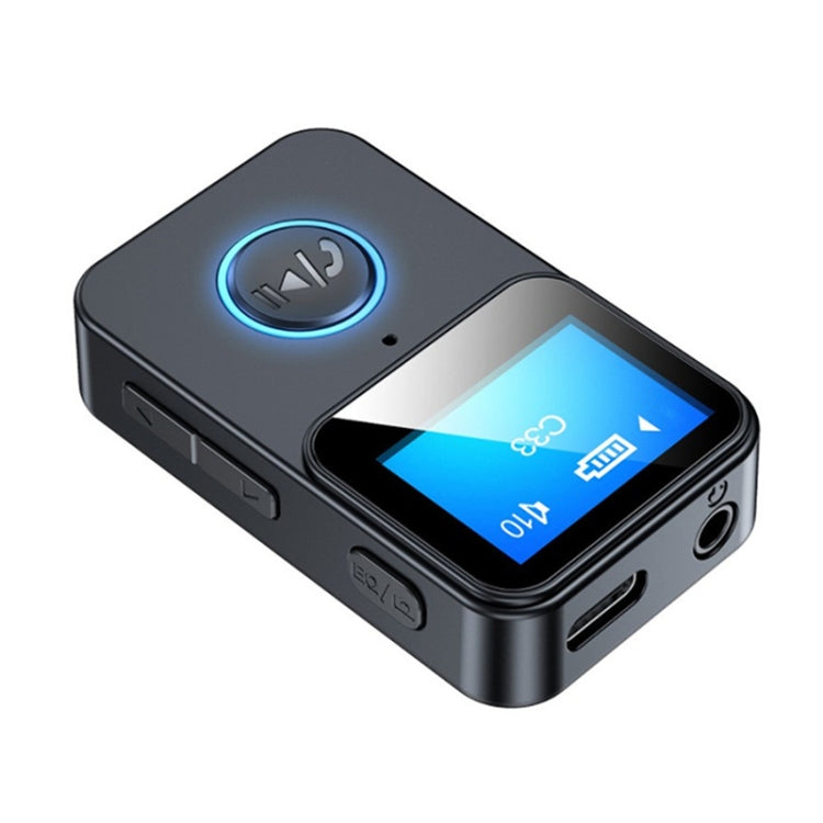 Wireless Bluetooth 5.0 Audio Receiver Transmitter with LCD Display and Remote Camera Control