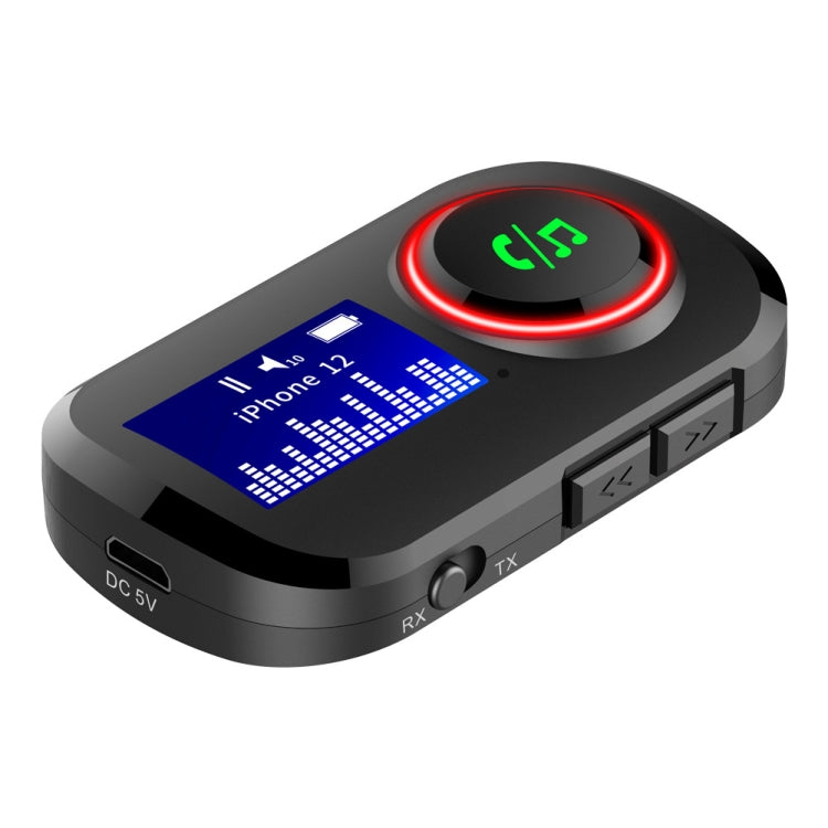 T5 2 in 1 Bluetooth 5.0 Audio Receiver Transmitter with LCD Display