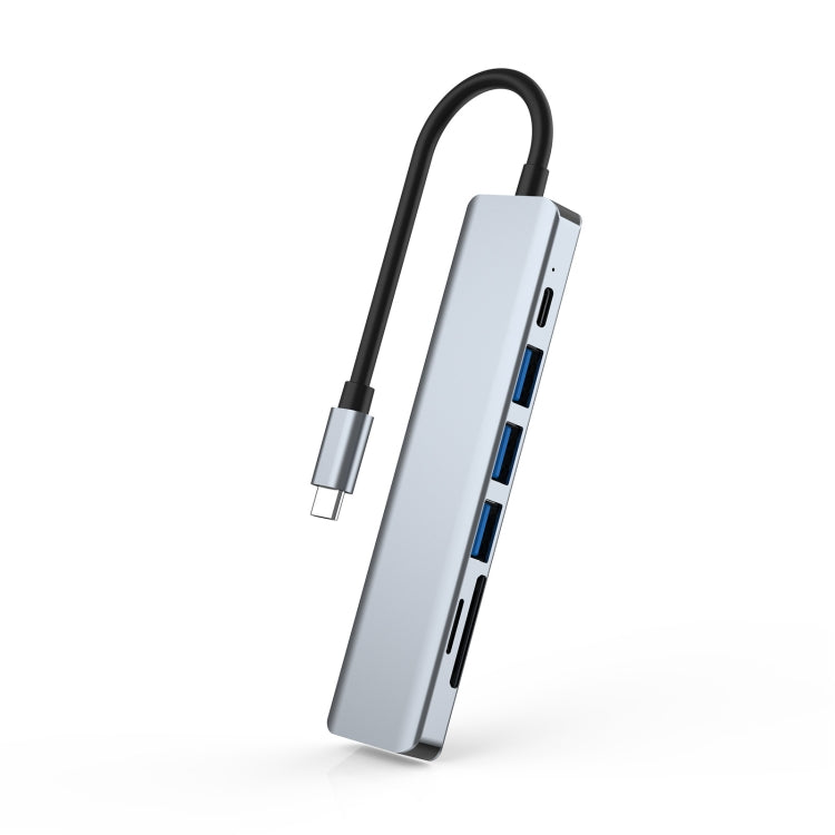 7-in-1 HDMI, SD/TF, USB 2.0x2, USB 3.0, and PD Type-C Docking Station
