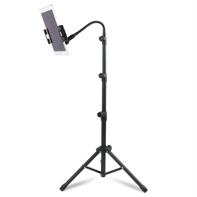 Adjustable Aluminum iPad Floor Stand with Gooseneck Holder