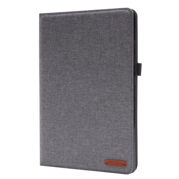 Samsung Galaxy Tab A8 10.5 2021 Fabric PU Leather Tablet Case with Card Slots & Stand (Grey)