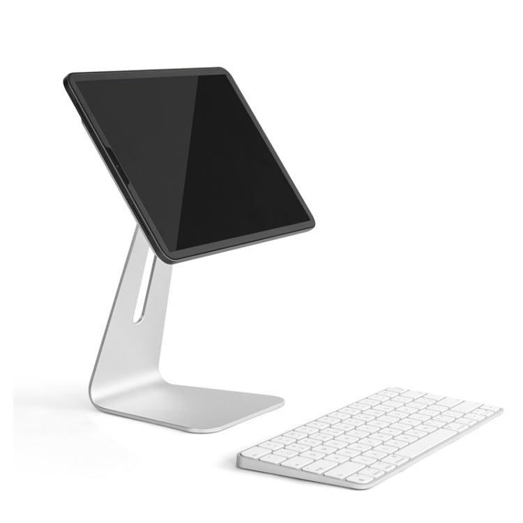 Adjustable Magnetic Tablet Holder for iPad Pro 11 - Sturdy Aluminum Alloy Stand with 360-Degree Rotation and Non-Slip Silicone Protection