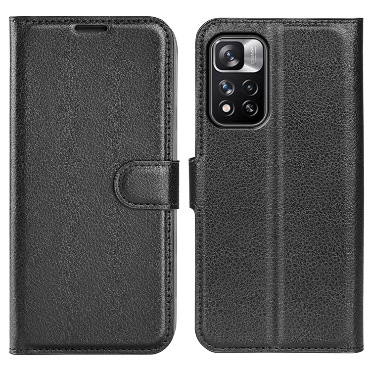 Litchi Texture Protective Case with Card Slots for Xiaomi Redmi Note 11 Pro/Pro+ (Black)