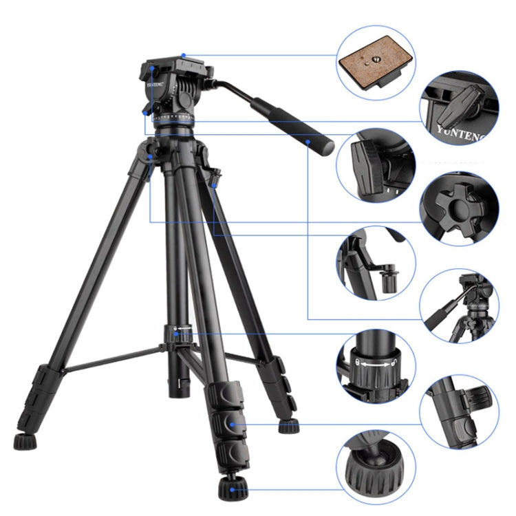 Professional Camera Tripod with Fluid Drag Damping Head