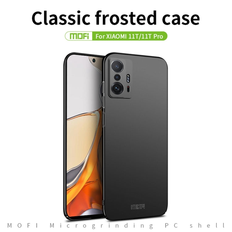 MOFI Frosted PC Ultra-thin Hard Phone Case for Xiaomi Mi 11T / 11T Pro (Black)
