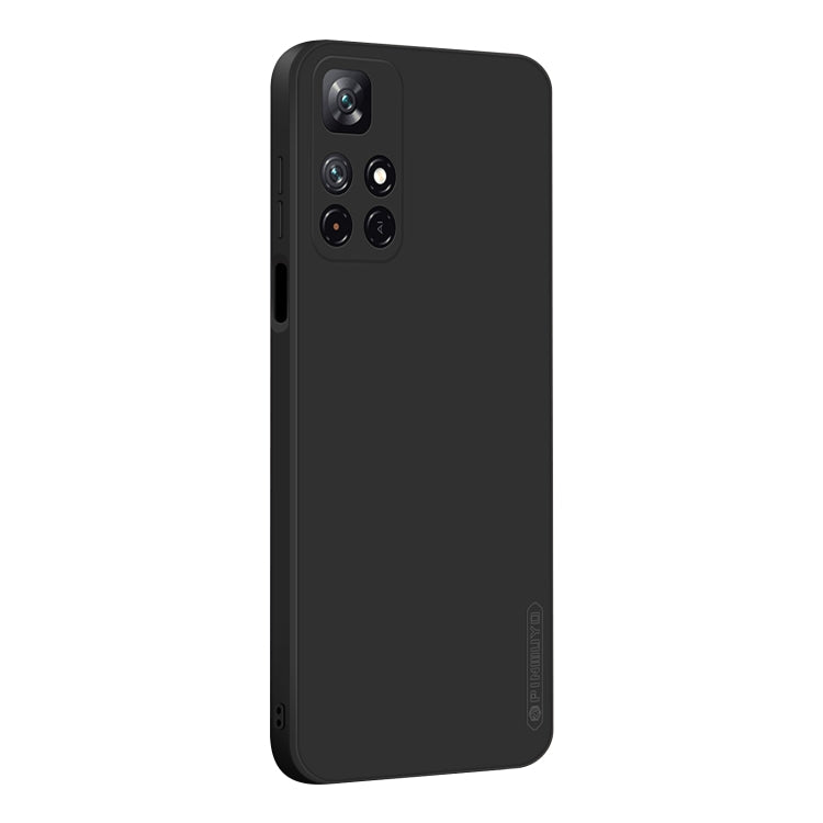 PINWUYO Liquid Silicone TPU Phone Case for Xiaomi Redmi Note 11 / Poco M4 Pro 5G - Black