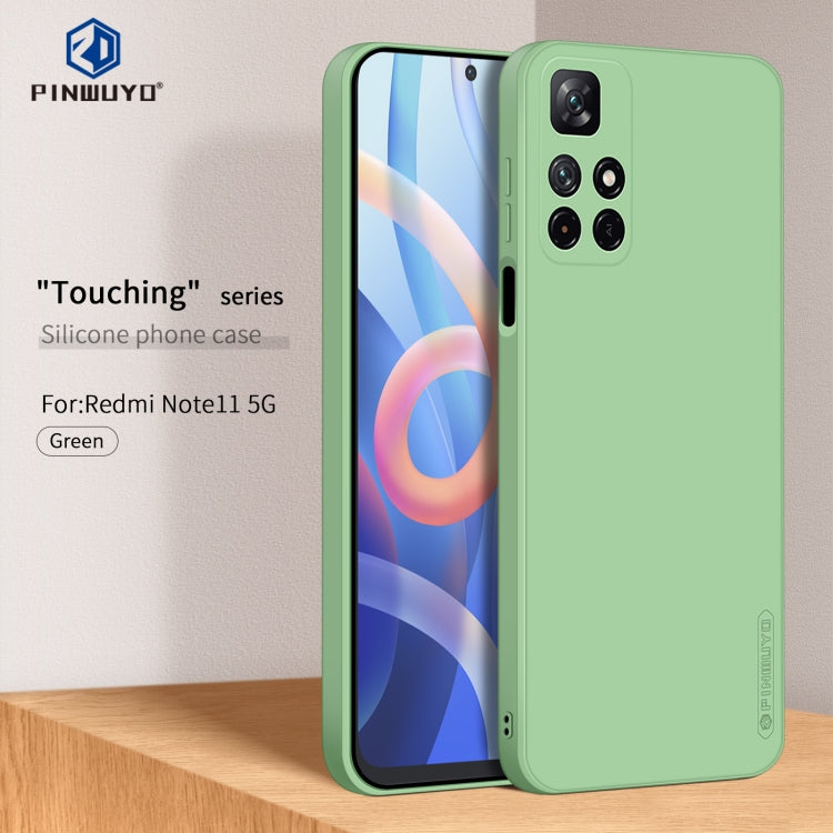 Liquid Silicone TPU Phone Case for Xiaomi Redmi Note 11 / Poco M4 Pro 5G (Green)