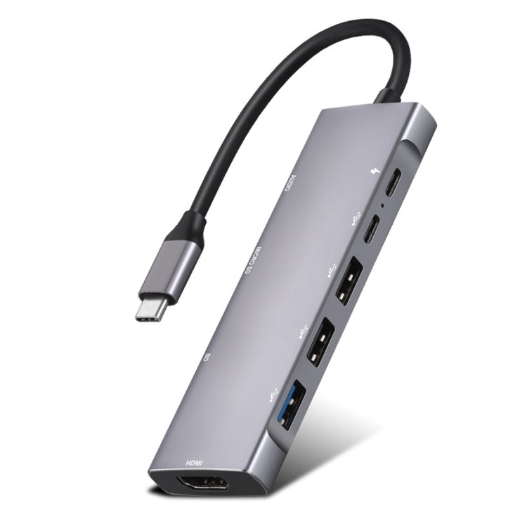 9-in-1 USB Type-C Hub with HDMI, USB 3.0, PD, SD/TF, and Audio Ports