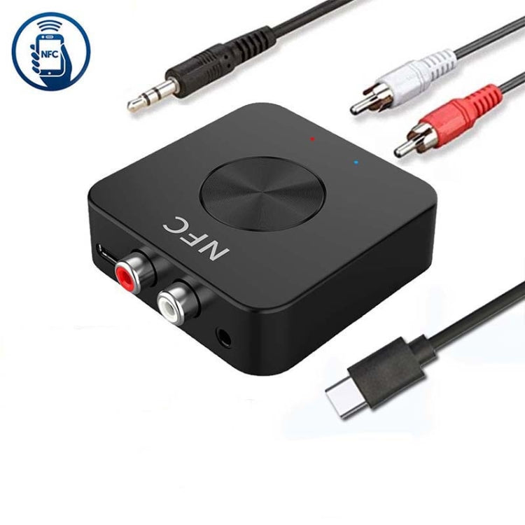 BT-21 NFC Bluetooth 5.0 Receiver & Transmitter RCA 3.5mm AUX Audio Adapter - Enhance Your Audio Experience with Wireless Connectivity
