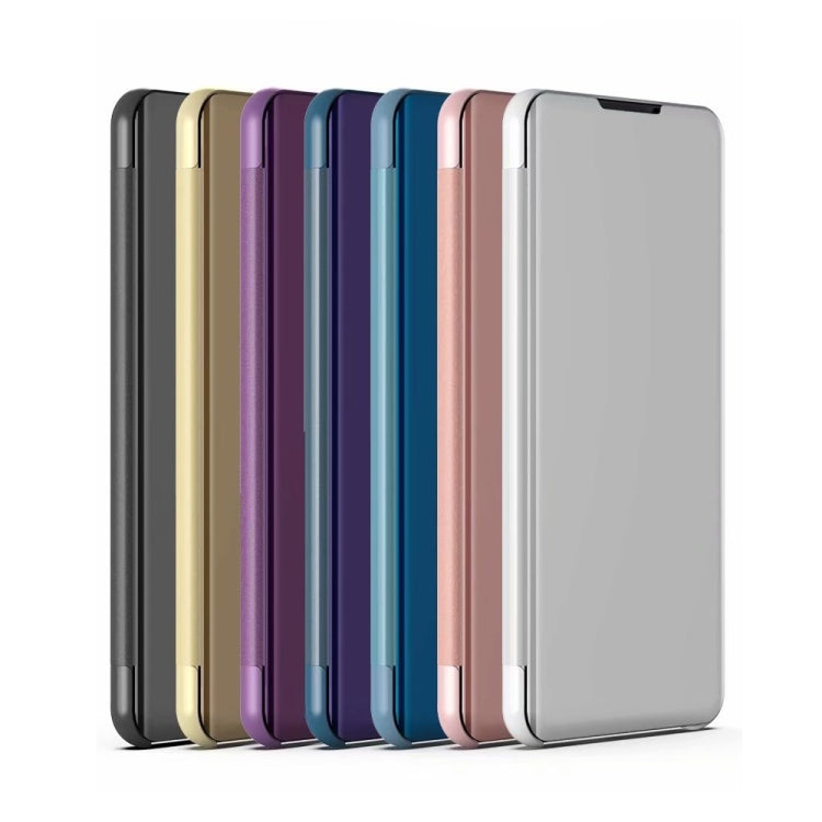 Silver Plated Mirror Flip Leather Case for Samsung Galaxy A33 5G with Holder