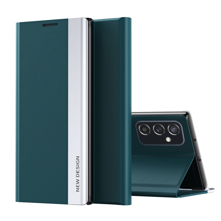 Green Magnetic Flip Leather Case with Stand for Samsung Galaxy A73 5G