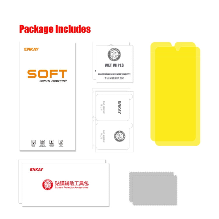 2-Piece ENKAY Explosion-Proof Soft Hydrogel Full Film for Samsung Galaxy S22+ 5G