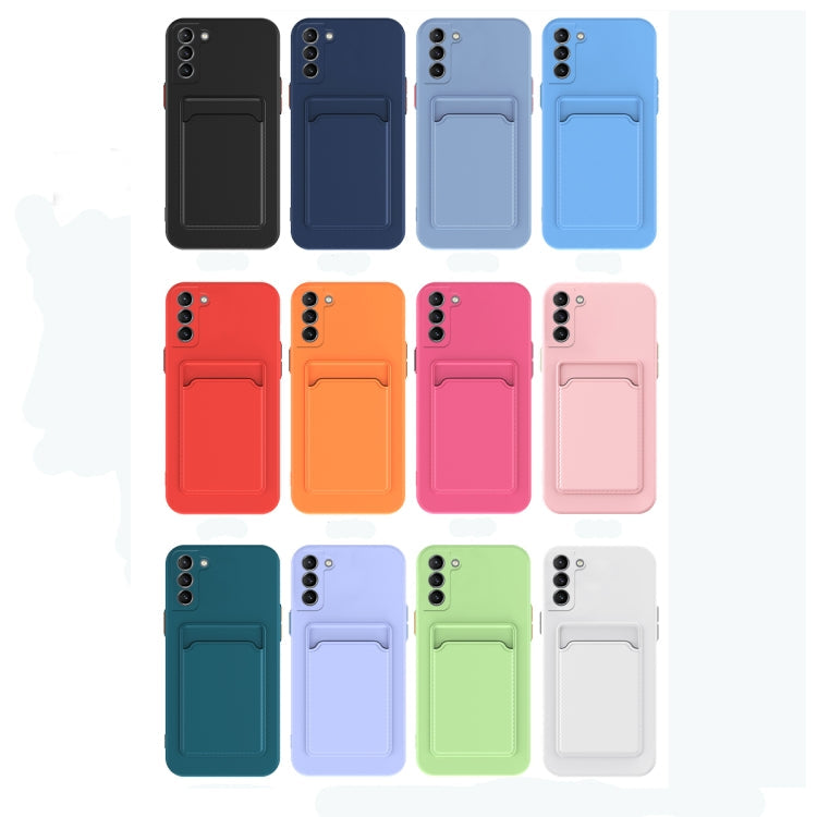 White Soft TPU Phone Case with Card Slot for Samsung Galaxy S21 FE 5G