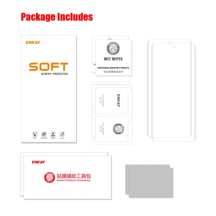 2-Pack ENKAY 3D Curved Edge PET Soft Full Film for Xiaomi 12 Pro / 12S Pro