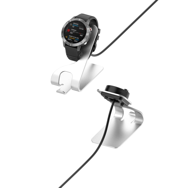 Garmin Fenix 7X Smart Watch Metal Charger Stand - Silver