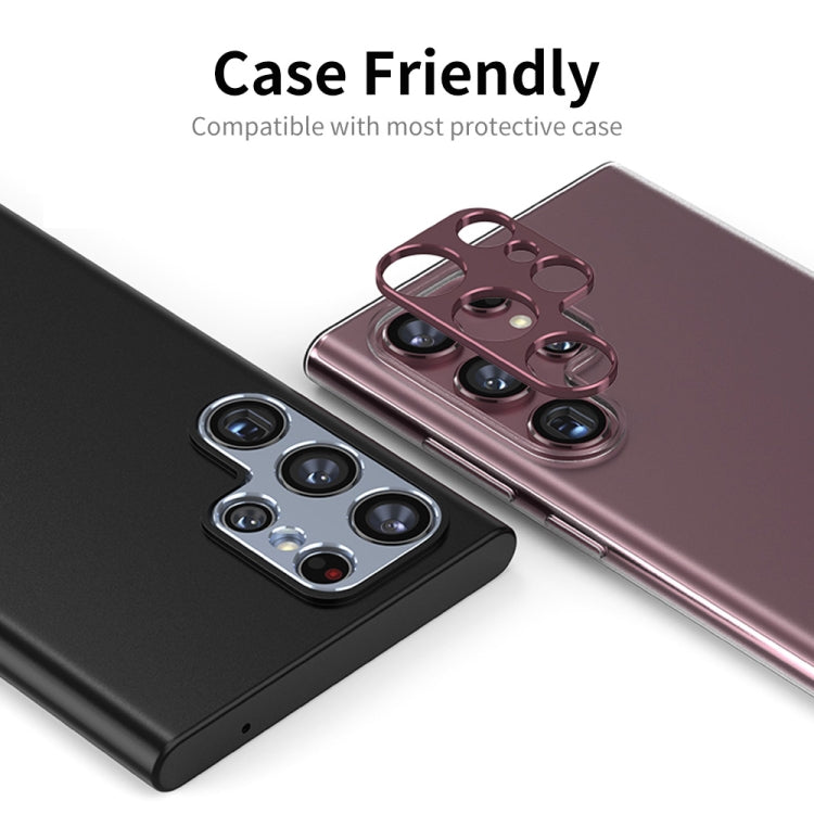 ENKAY Aluminium Alloy Camera Lens Protector for Samsung Galaxy S22 Ultra 5G (Black)