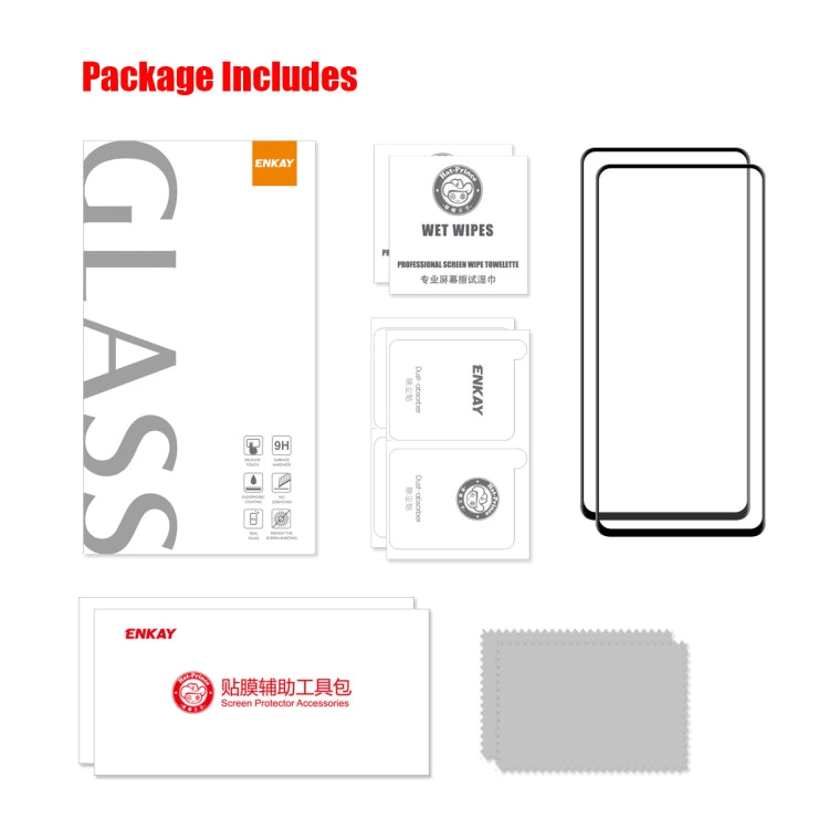 ENKAY 6D Full Glue Tempered Glass for Samsung Galaxy A53 5G (2 Pieces)