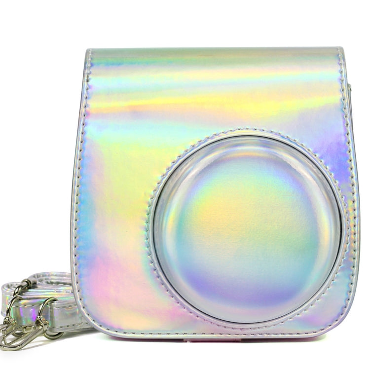 Aurora Oil Paint Full Body Camera Case with Strap for FUJIFILM Instax Cameras (Silver)