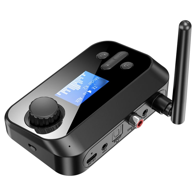 C41S 2-in-1 Bluetooth 5.0 Audio Receiver with Screen Fiber Coaxial Adapter
