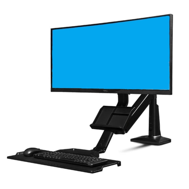 NORTH BAYOU NB35 Ergonomic Monitor Holder with Foldable Keyboard Tray for 19-27 Inch Monitors