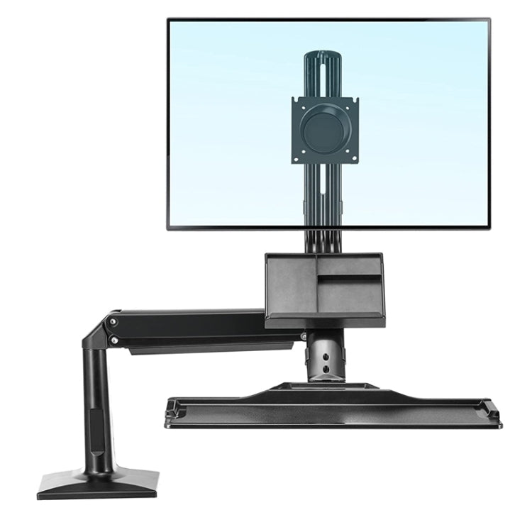 NORTH BAYOU NB35 Ergonomic Monitor Holder with Foldable Keyboard Tray for 19-27 Inch Monitors