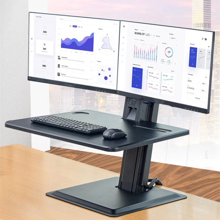 NORTH BAYOU NB S100 Dual Monitor Mount with Keyboard Plate for 22-27 inch Computer